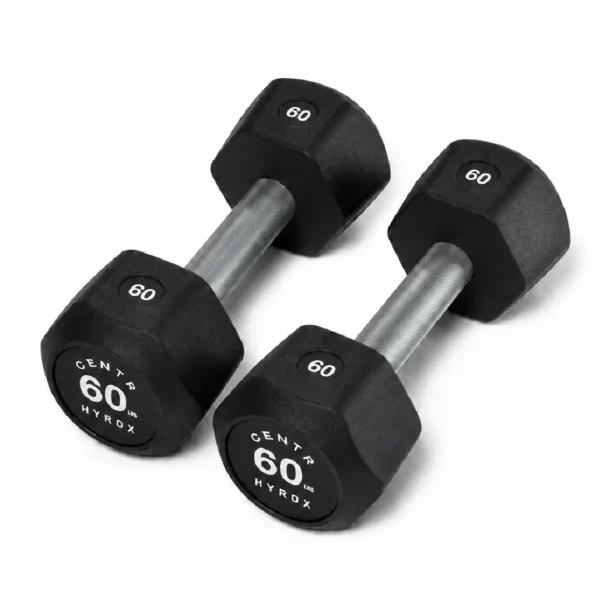 Centr x HYROX Perform Series 60LB Urethane Dumbbell for Strength Training