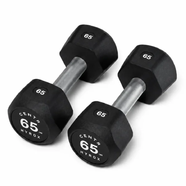 Centr x HYROX Perform Series 65LB Urethane Dumbbell for Strength Training