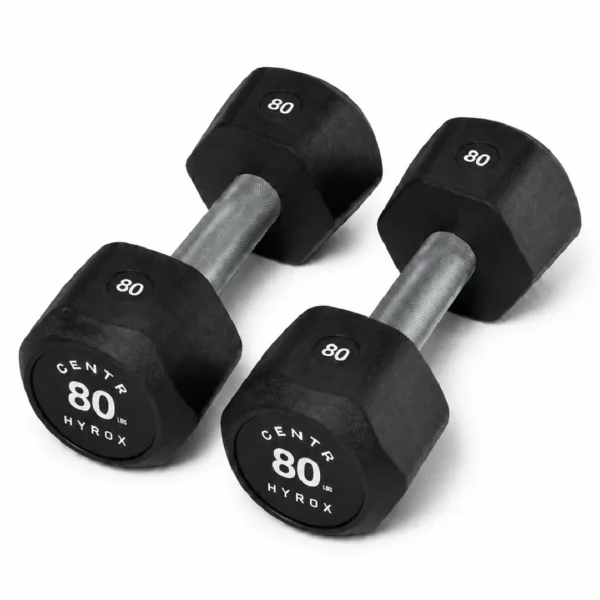 Centr x HYROX Perform Series 80LB Urethane Dumbbell for Strength Training