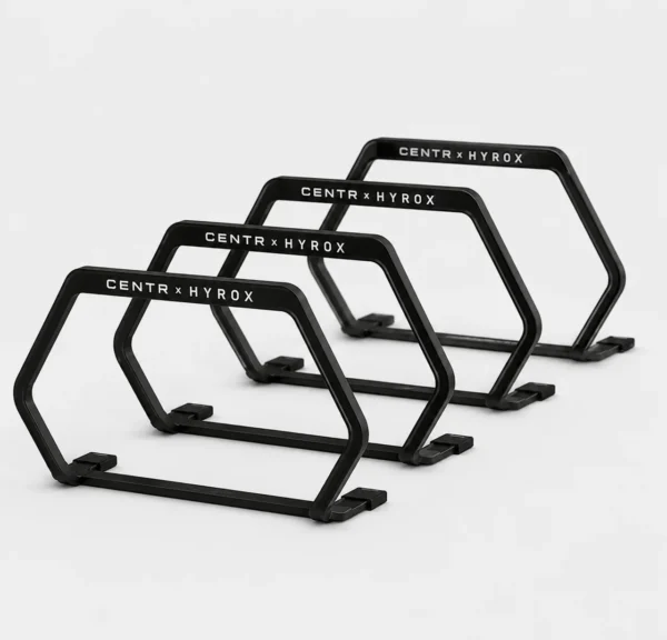 Centr x HYROX hexagon agility training hurdles set