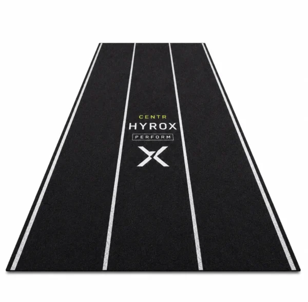 HYROX 4 lane turf with custom logo for gym training