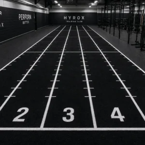 HYROX 6 lane gym turf for functional fitness and sled training