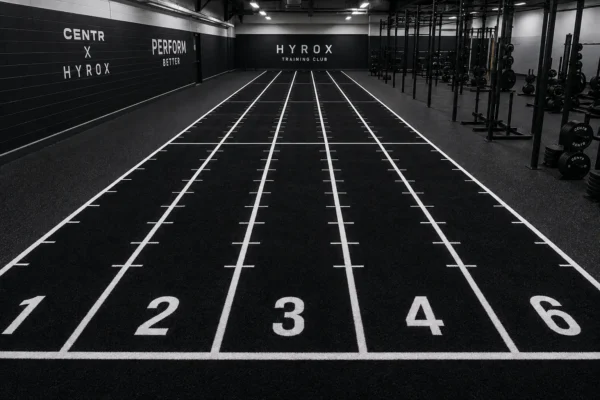 HYROX 6 lane gym turf for functional fitness and sled training