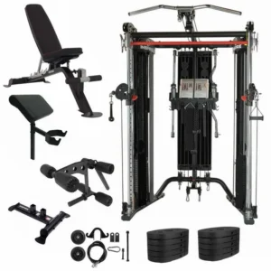 Inspire FT2 Pro home gym system with FID7 bench setup