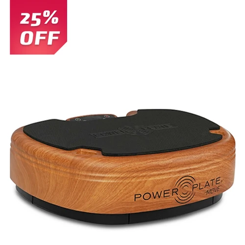 Power Plate Move vibration platform wood finish