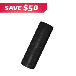 black Power Plate roller for muscle recovery and deep tissue massage